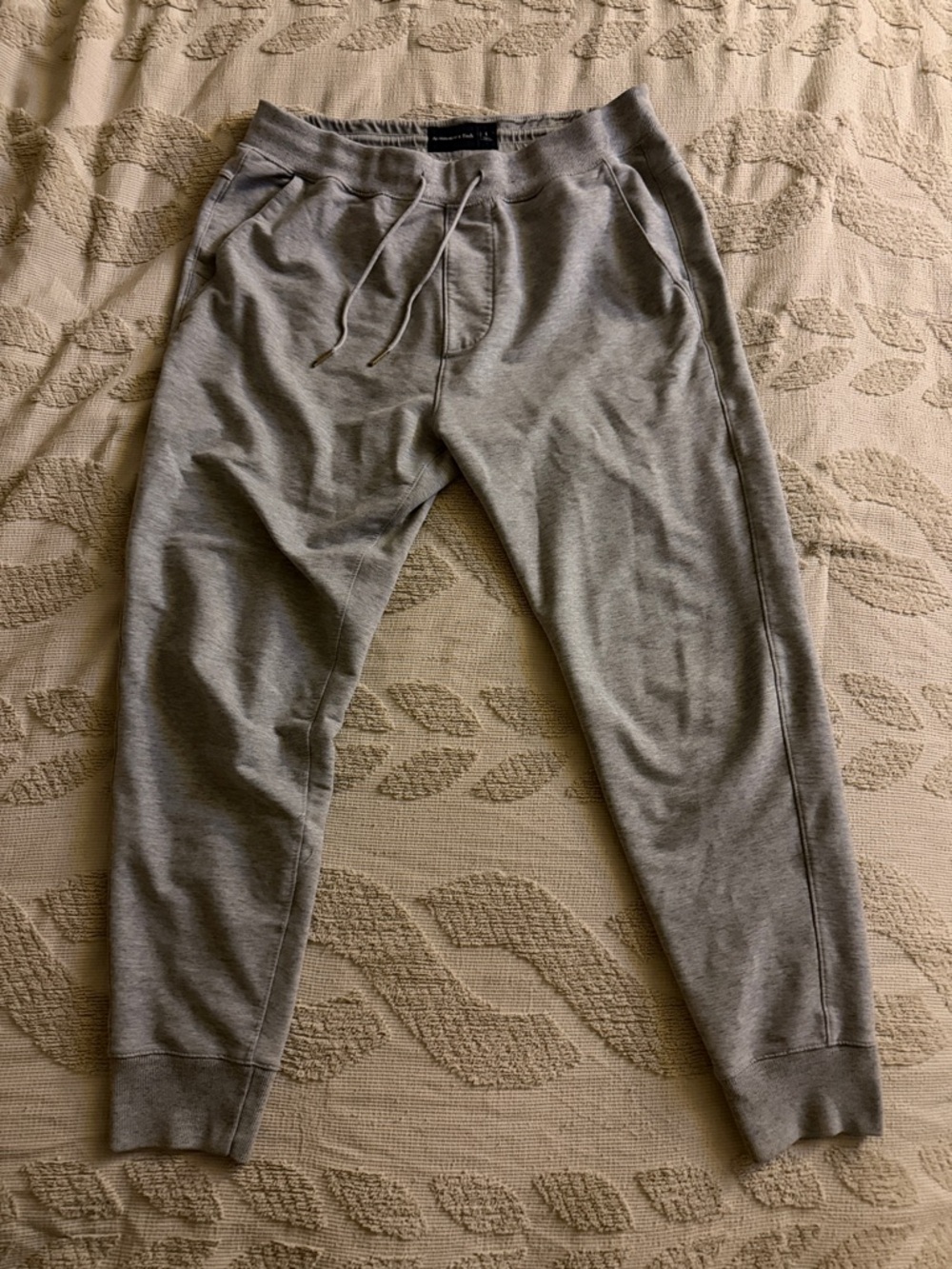 Abercrombie & Fitch Light Gray Men's Jogger Sweatpants